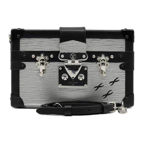 Louis Vuitton Epi Petite Malle Trunk Clutch Shoulder Bag M55309 in Silver - Picture 11 of 11
